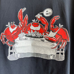 T-shirt très étrange de homards mangeant des humains des années 1980 - à peine porté