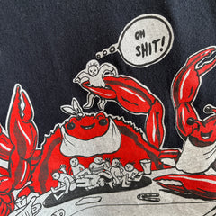 T-shirt très étrange de homards mangeant des humains des années 1980 - à peine porté