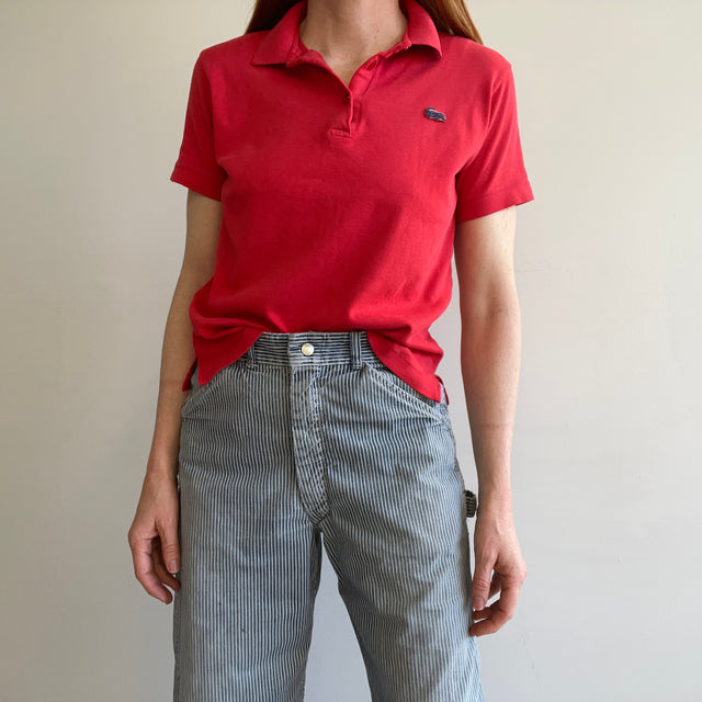 1980s Ms. Casuals Beat Up Red Polo T-Shirt
