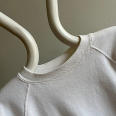 1980s White DIY 3/4 Sleeve Raglan