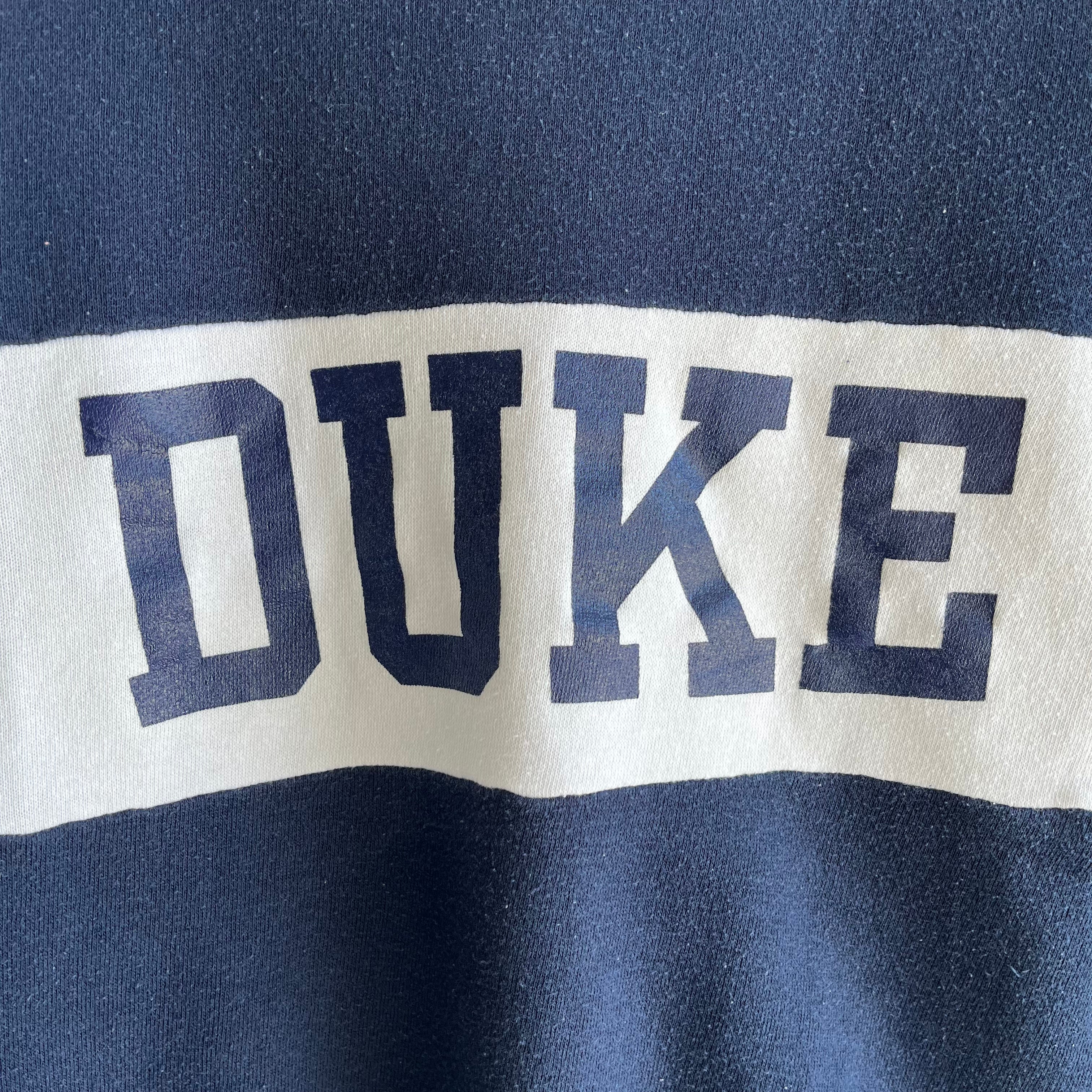 1980s Duke University Color Block Sweatshirt by Velva Sheen !!!