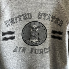 1980s US Air Force Joliment Tattered Sweat-shirt structuré à équipage supérieur