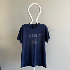 T-shirt de tourisme parfaitement usé Rhode Island des années 1990