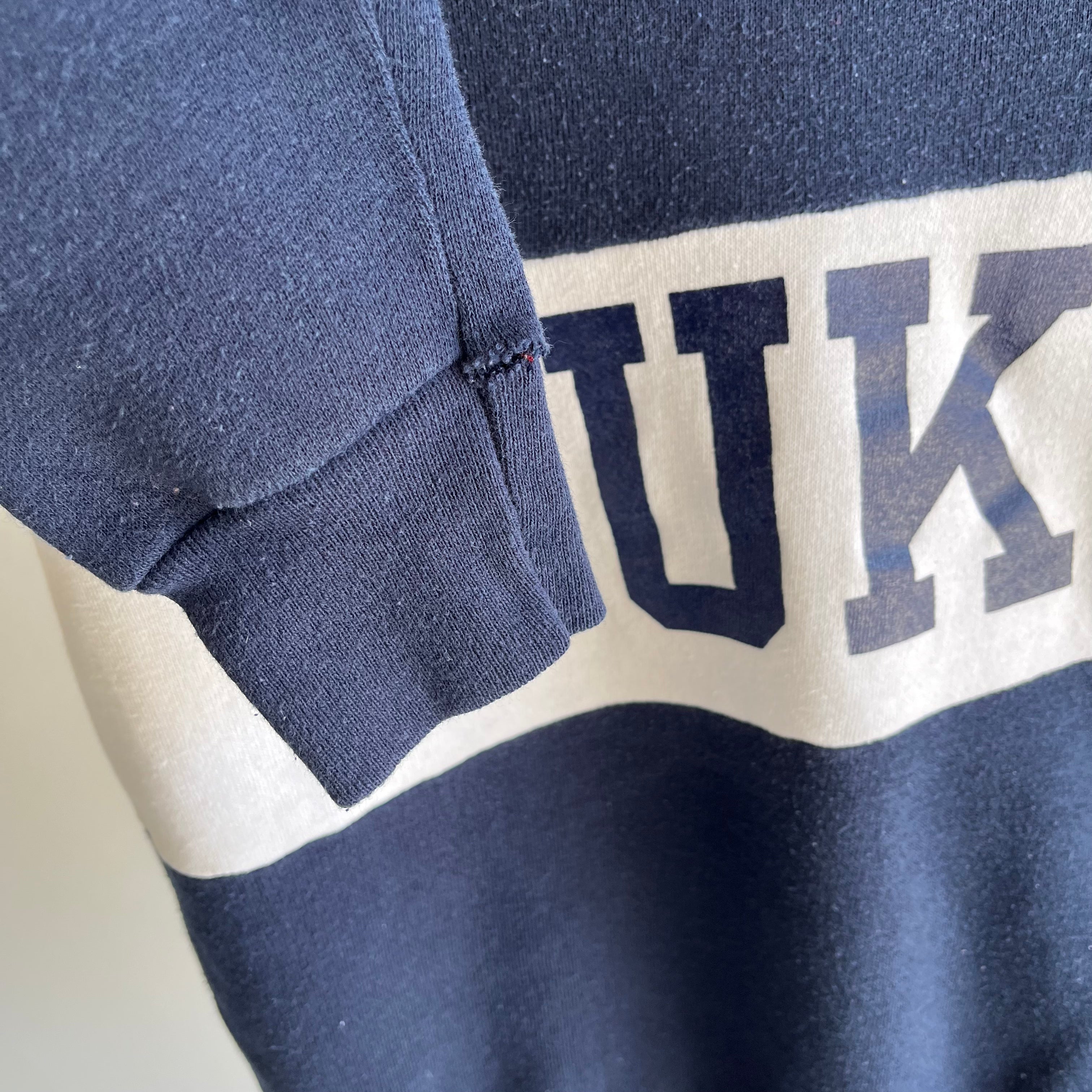 1980s Duke University Color Block Sweatshirt by Velva Sheen !!!