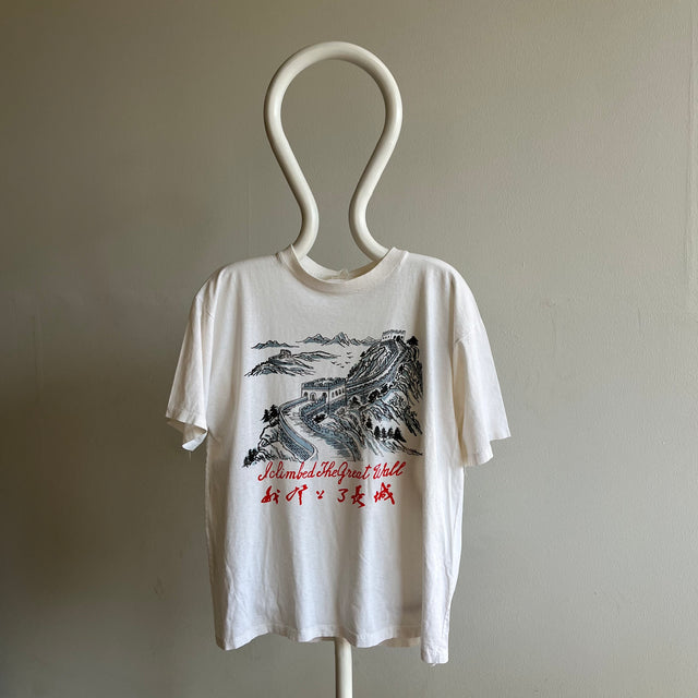 1990 J'ai escaladé la Grande Muraille Chine Touriste T-shirt