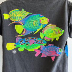 1980s Cayman Islands Faded Neon Fish T-Shirt by Signal Brand