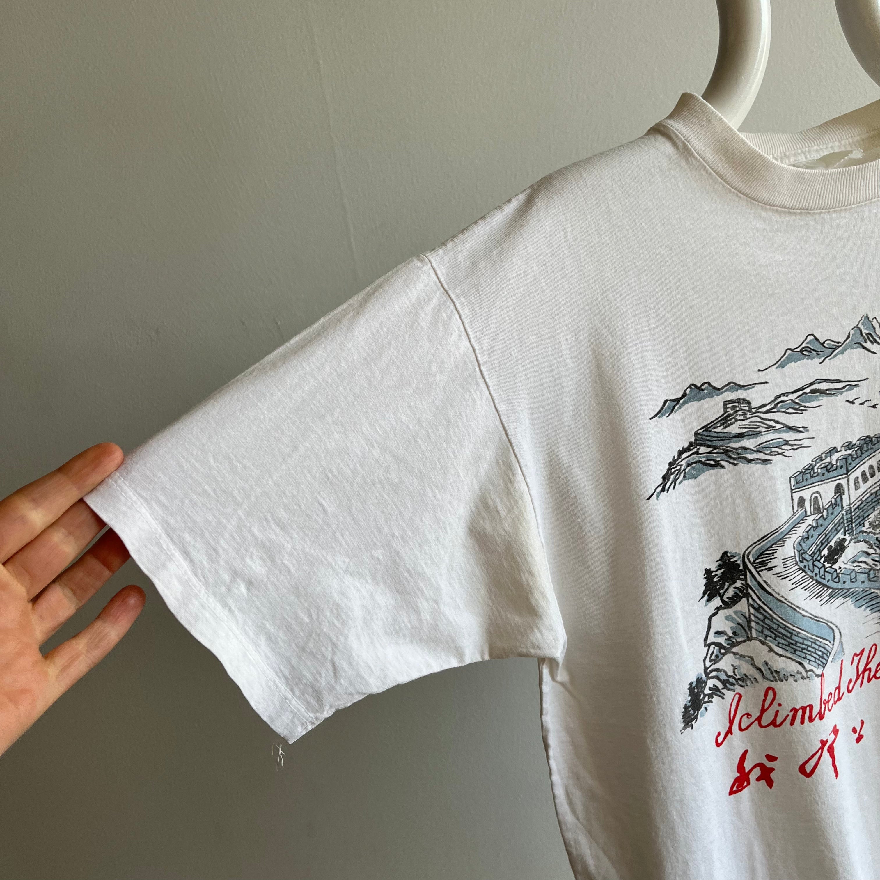 1990s I Climbed The Great Wall China Tourist T-Shirt