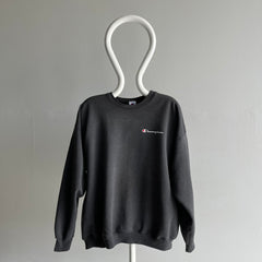 1990s Champion Brand Faded Black To Gray Sweatshirt