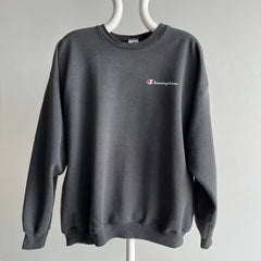 1990s Champion Brand Faded Black To Gray Sweatshirt