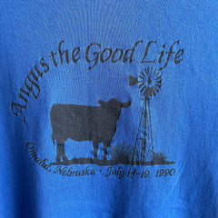 1990 Angus, The Good Life, T-shirt Omaha Nebraska Vache