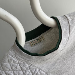 1980s L.L. Bean USA Made Two Tone Quilted Shoulder T-Shirt