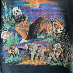 1990s Branson Missouri ALL the Animals Wrap Around Cotton T-Shirt