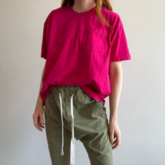 1990s Hot Pink Oversized Pocket T-Shirt by BVD