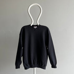 1990s Levi's Brittania Faded Blank Black Sweatshirt