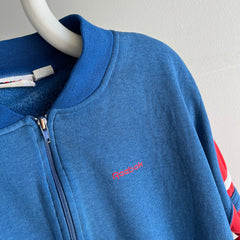 Délavé et usé des années 1990 Reebok Color Block Zip Up