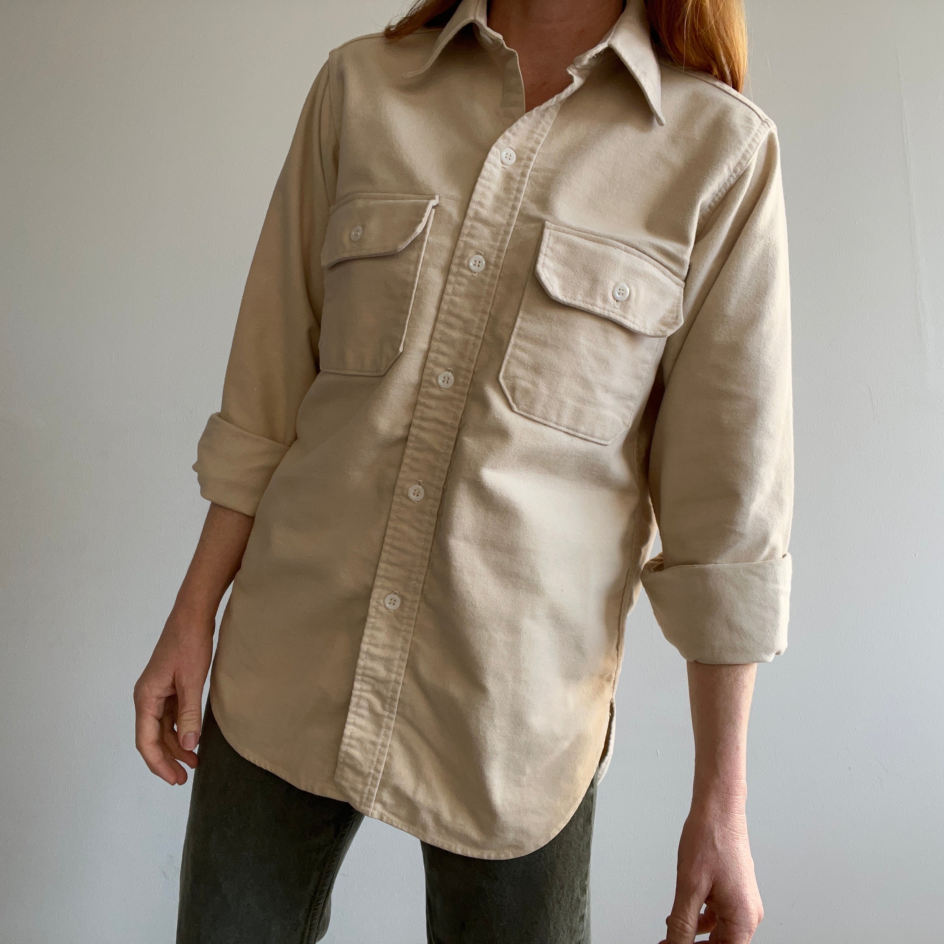 1970/80s USA MADE WOOLRICH Super Soft Cotton Flannel/Chamois