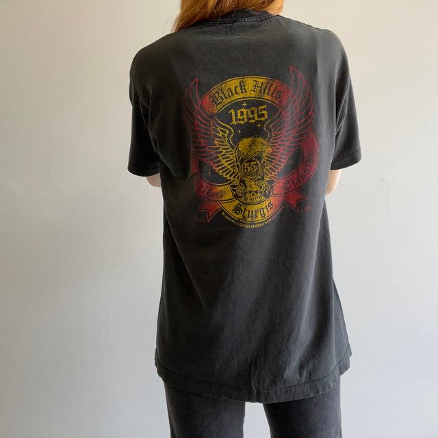 1995 Beat Up Sturgis Pocket T-Shirt - Exceptionnellement Rad!