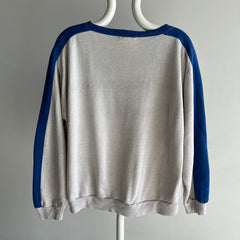 1980s Dunlop! Super Duper Soft and Slouchy Color Block Sweatshirt with Pockets!