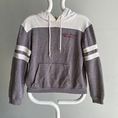 1970s Soft, Thin Slouchy Southern Illinois University Color Block Hoodie
