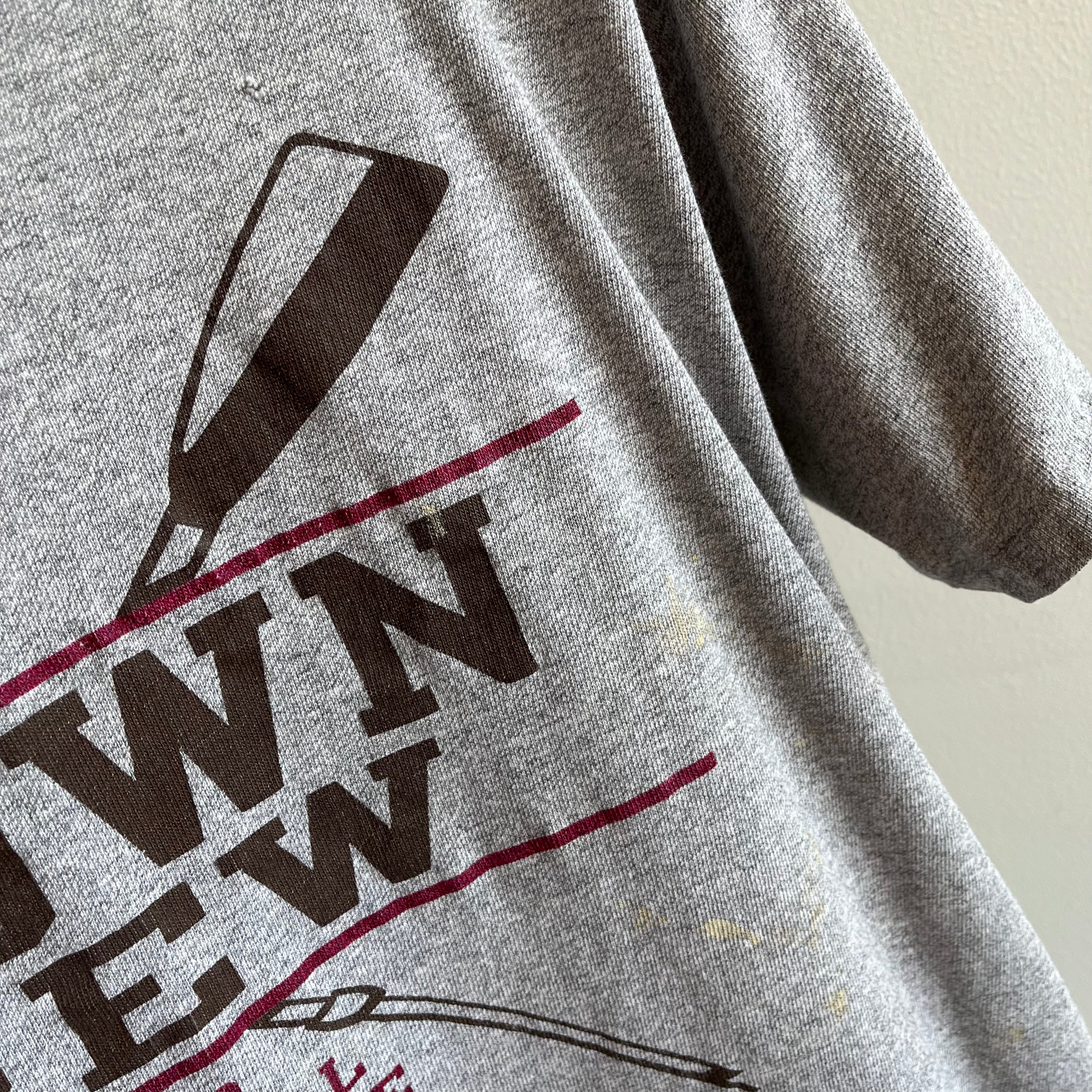 1993 Brown University Rowing Crew T-Shirt with Staining