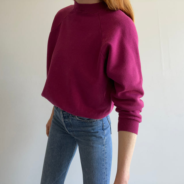 1990s Hanes Her Way Magenta Raglan