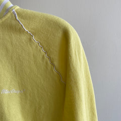 1980s Super Soft Pale Yellow Mac Gregor Zip Up Sweatshirt