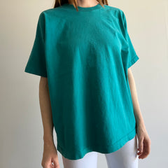 1980s Blank Teal FOTL Ladies Cotton T-Shirt