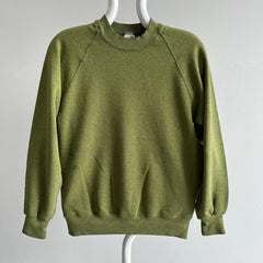 1980s Lime Green Raglan Sweatshirt by Jerzees