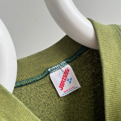 1980s Lime Green Raglan Sweatshirt by Jerzees
