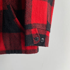 1980s Woolrich Heavy Wool Buffalo Plaid Hunting Coat