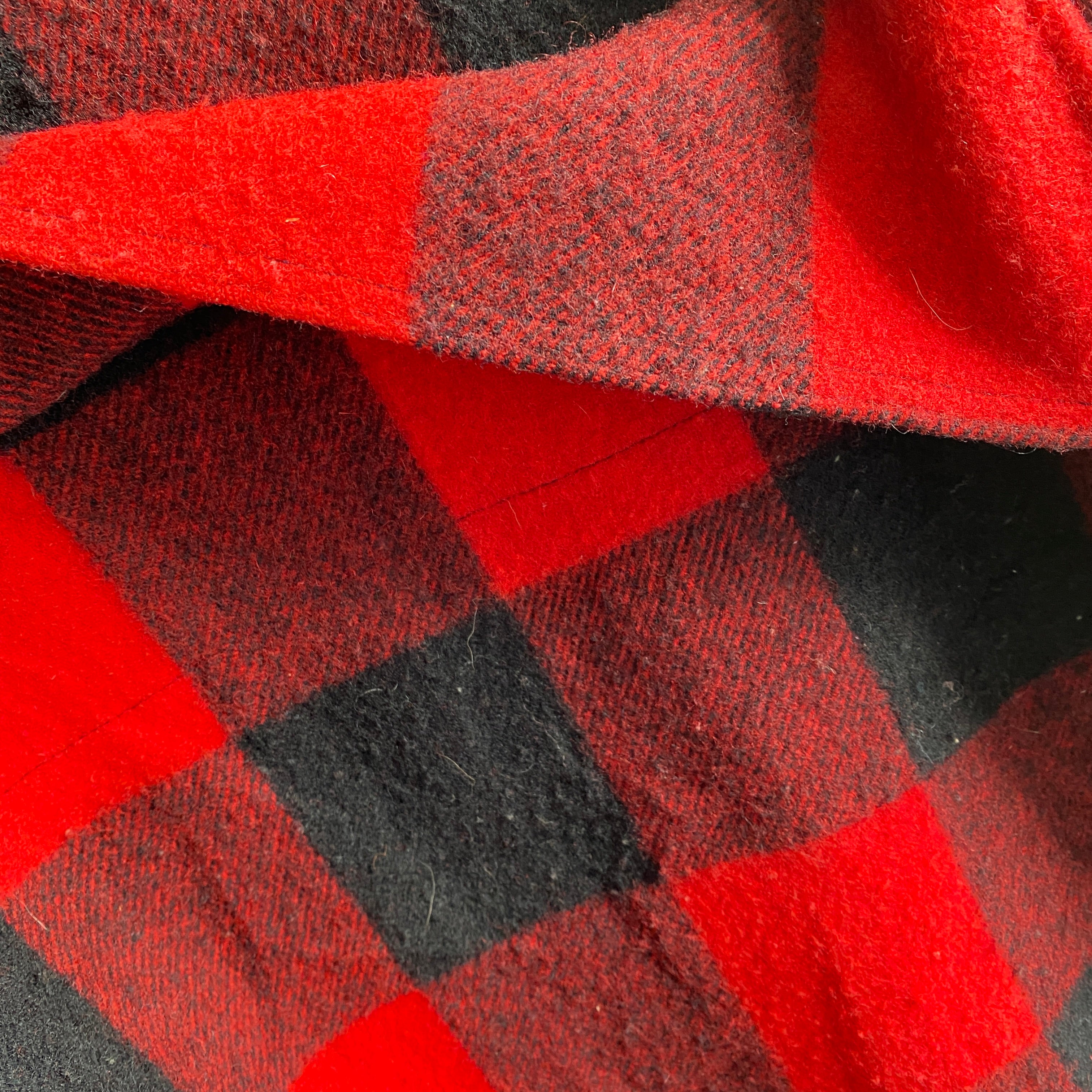 1980s Woolrich Heavy Wool Buffalo Plaid Hunting Coat