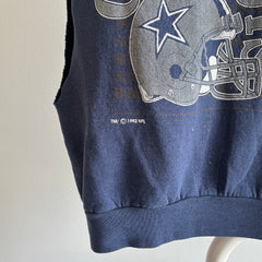 1992 DIY Dallas Cowboys Beyond Cut Up Sweatshirt Muscle Tank