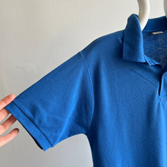 1980s Le Tigre Bright Blue Polo T-Shirt - USA MADE