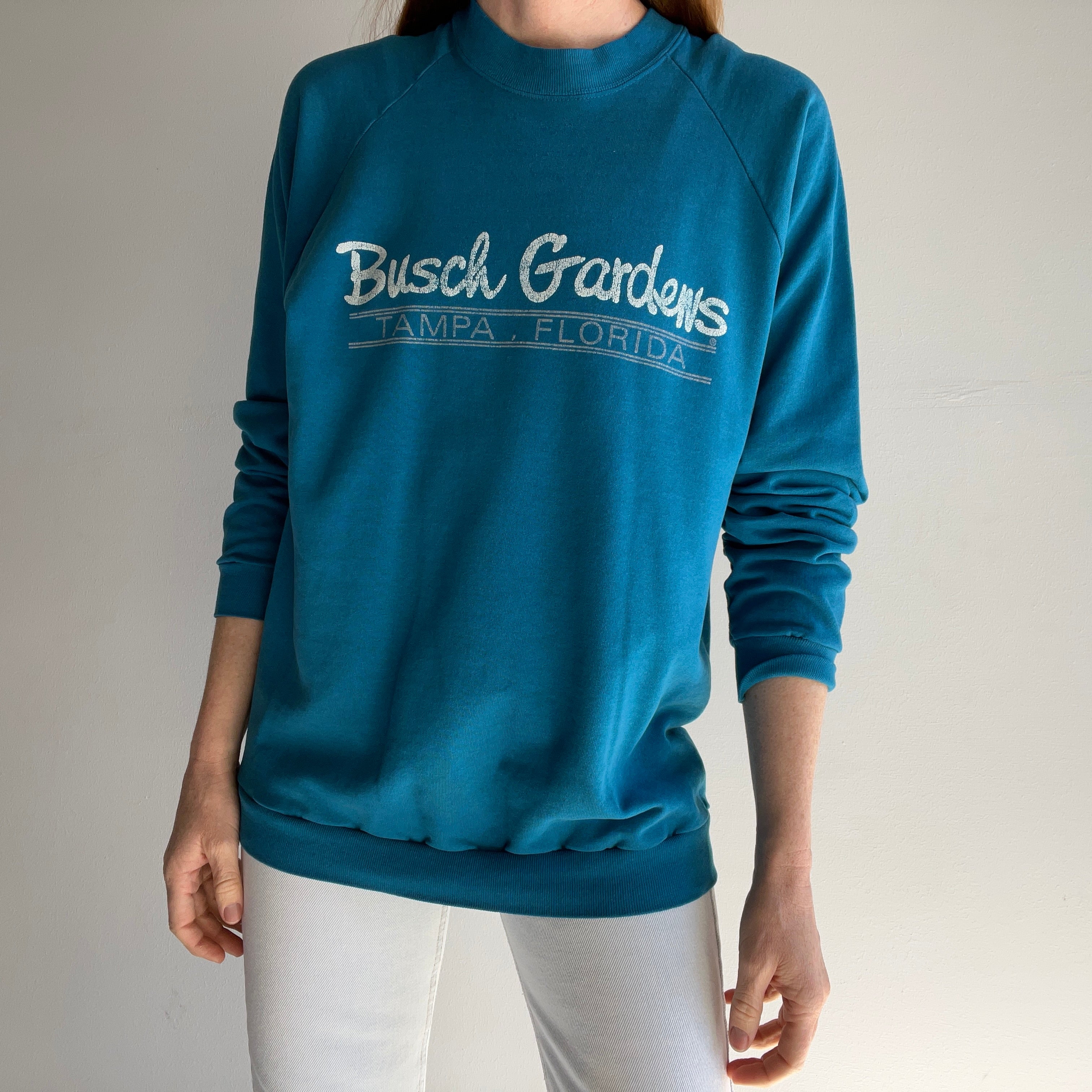 1980s Busch Gardens Super Thin and Slouchy Sweatshirt