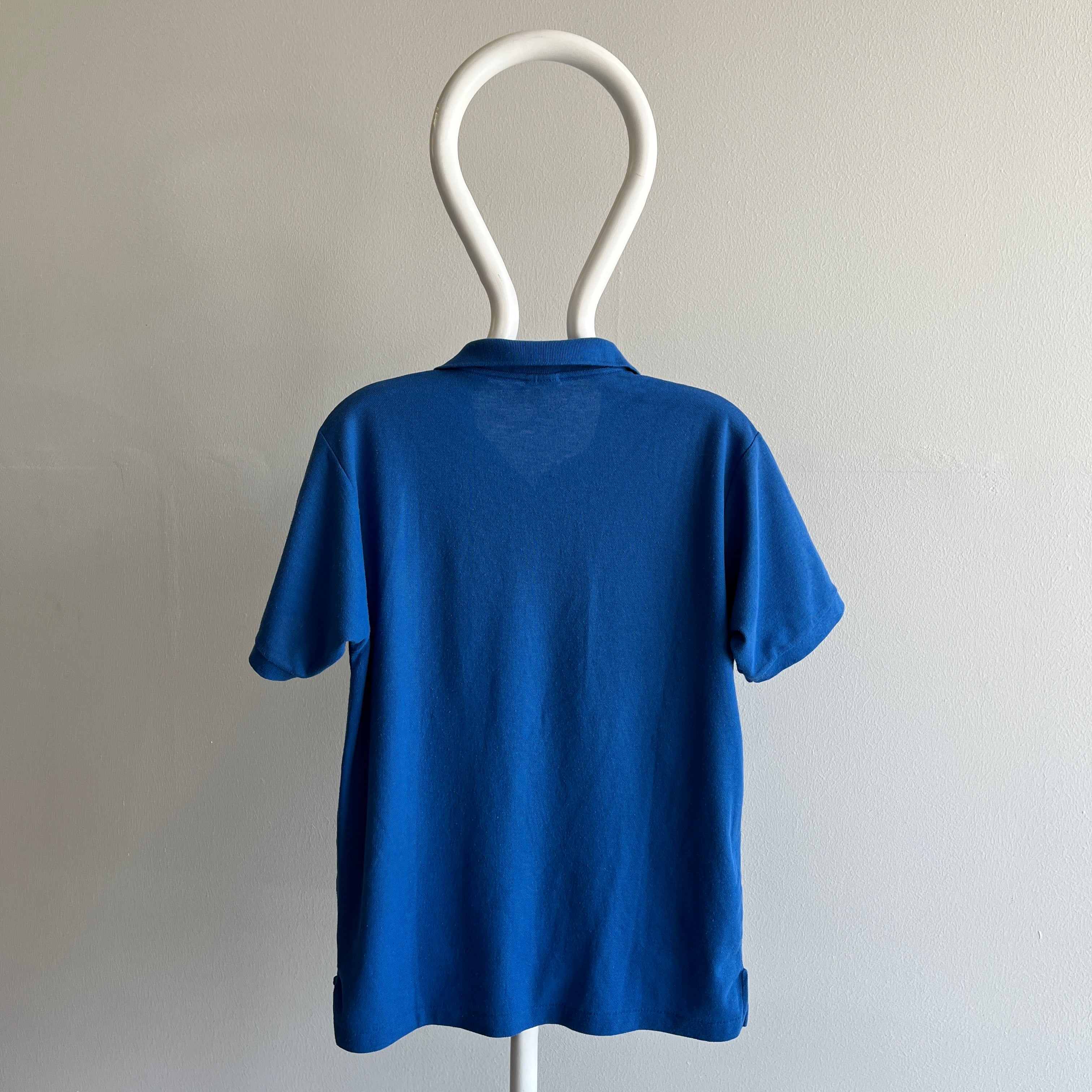 1980s Le Tigre Bright Blue Polo T-Shirt - USA MADE