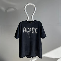 T-shirt en coton ACDC délavé et battu 2004