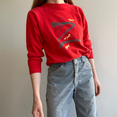 1980s Red Horsey Sweatshirt