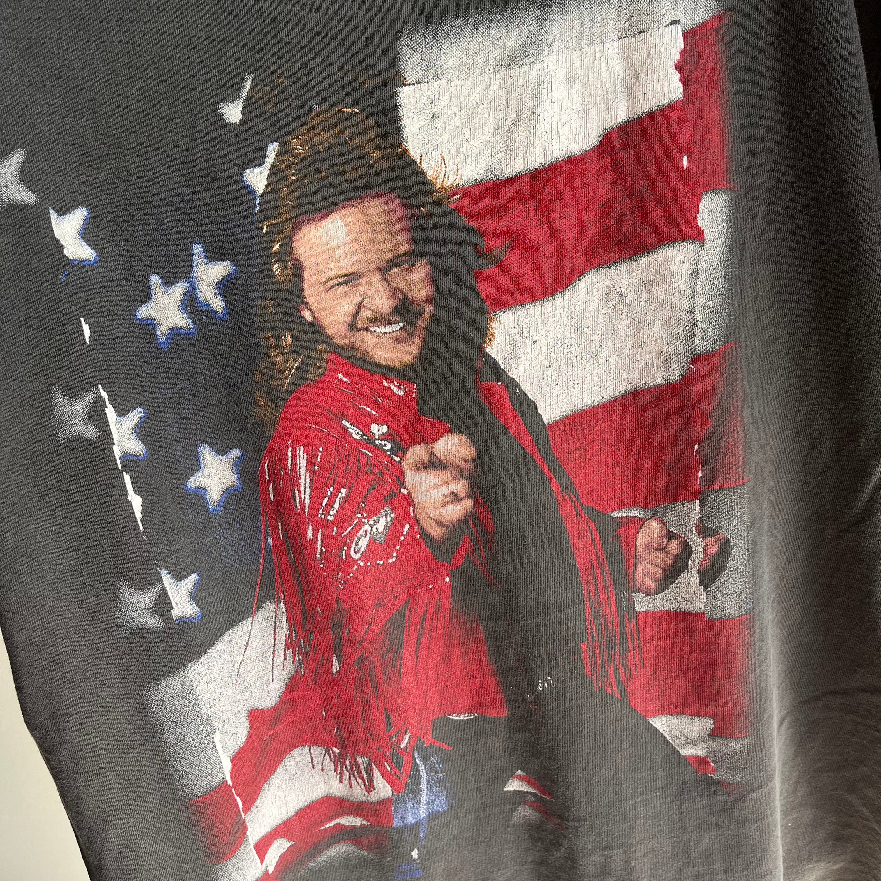 T-shirt Travis Tritt Tour 1993 - CETTE BOTTE DE COWBOY SUR LE CÔTÉ B !