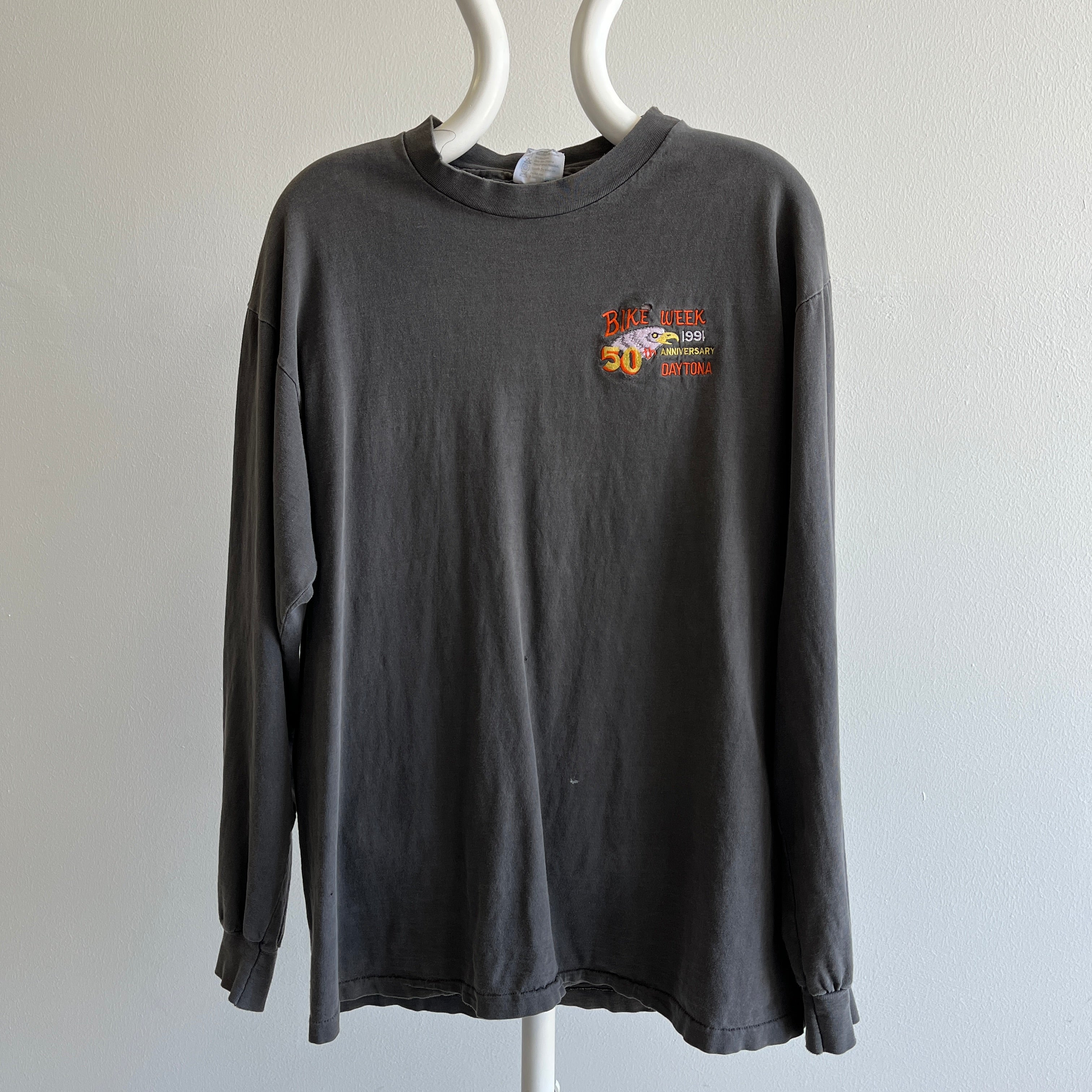 1991 Bike Week Daytona Long Sleeve Tattered T-Shirt