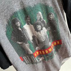 1984-1985 REO Speedwagon Wheels Are Touring Baseball T-Shirt !!!!