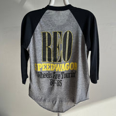 1984-1985 REO Speedwagon Wheels Are Touring Baseball T-Shirt !!!!