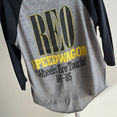 1984-1985 REO Speedwagon Wheels Are Touring Baseball T-Shirt !!!!