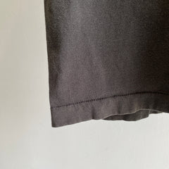 1980s FOTL Cotton Blank Black Faded Pocket T-Shirt
