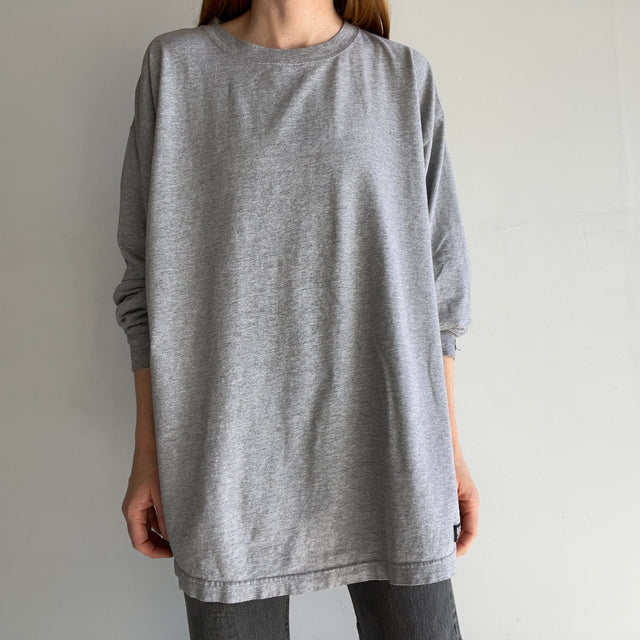 1990s Olympic Oversized Gray Long Sleeve T-Shirt