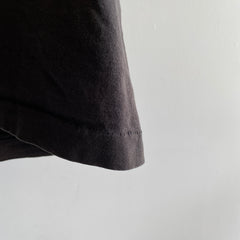 T-shirt de poche noir vierge en coton Springfoot des années 1980 - CLASSIQUE