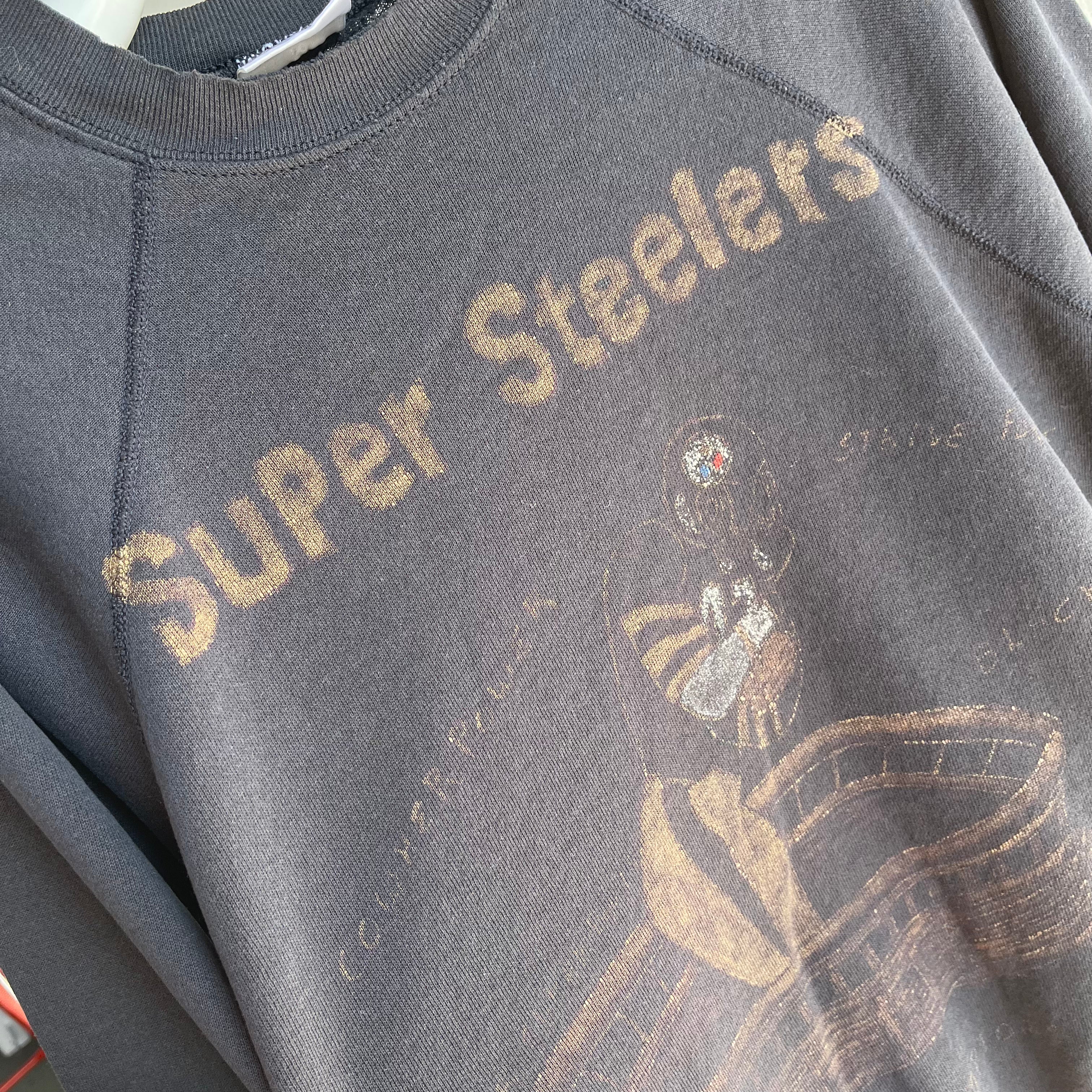 1980/90s DIY Steelers Fan's Favorite Sweatshirt that has a lot to say