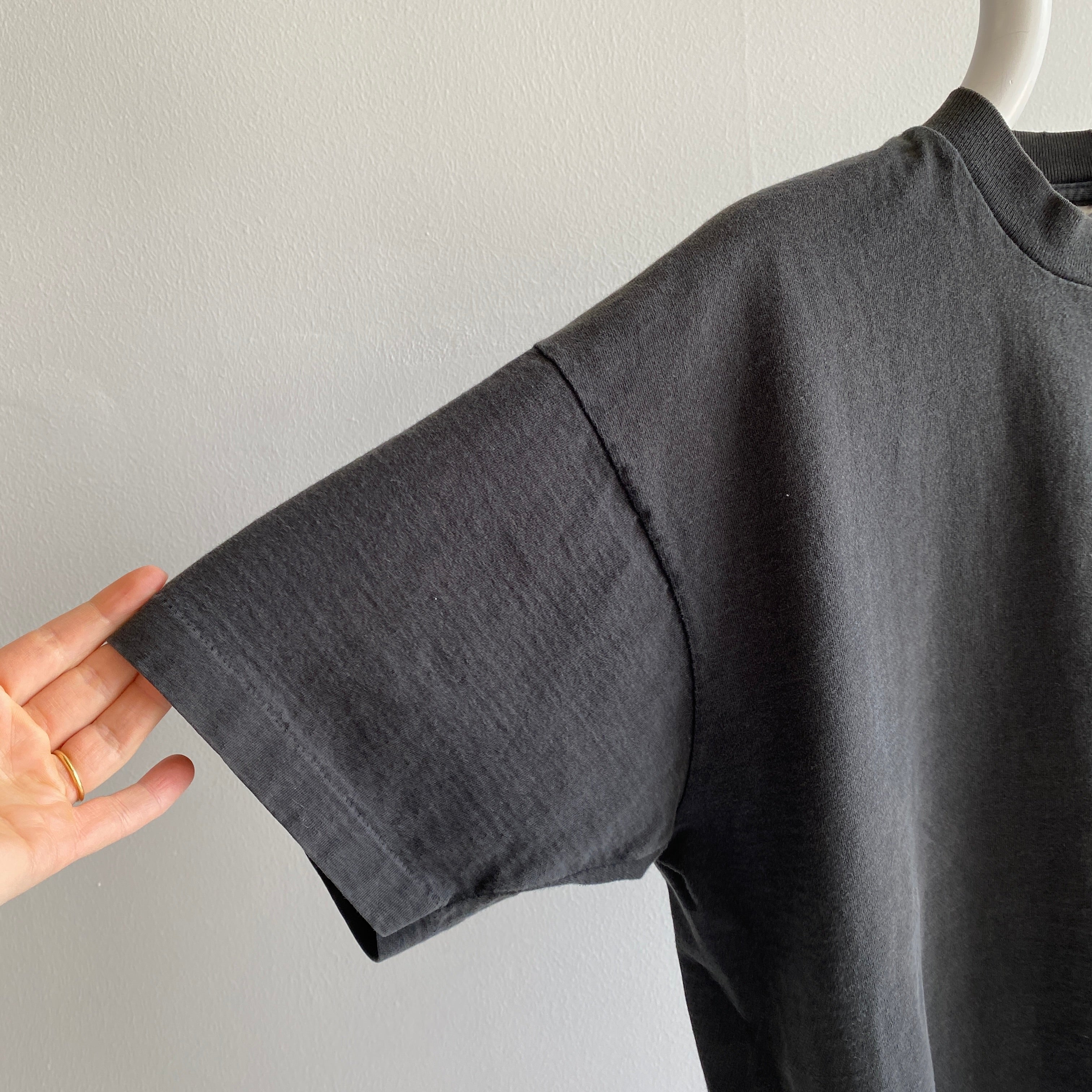 1990s BVD 100% Cotton Blank Black Pocket T-Shirt