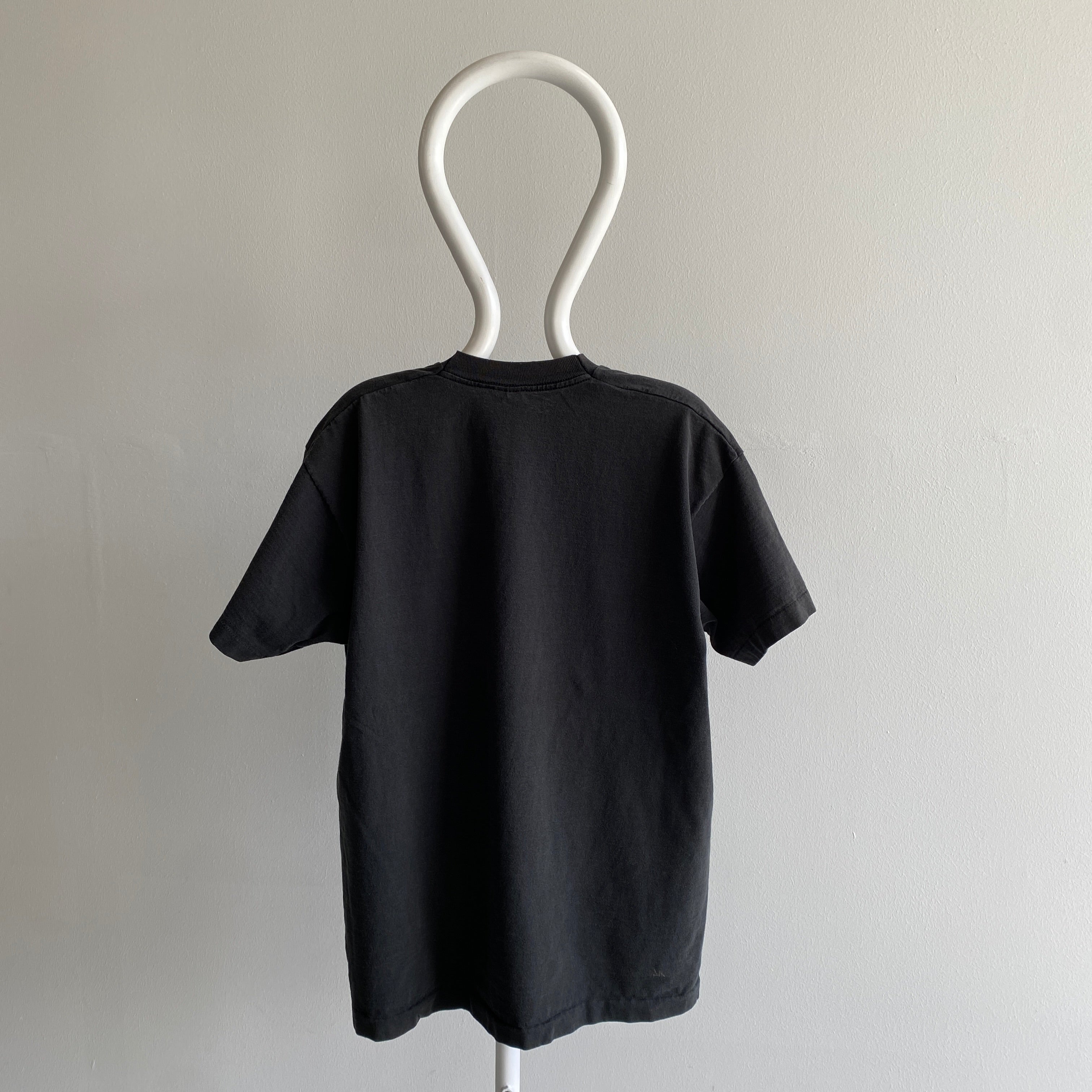 1990s BVD 100% Cotton Blank Black Pocket T-Shirt