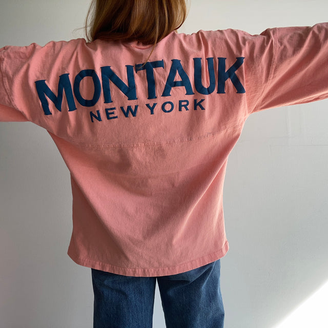 1990s Montauk New York Oversized Cotton Long Sleeve T-Shirt - WOW