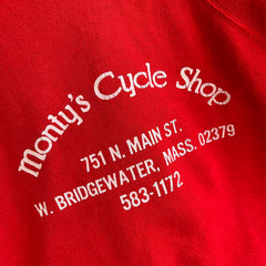 1980s Monty's Cycle Shop USA Made Harley Sweatshirt - Enfant L/Adulte XS